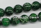 CDT70 15.5 inches 12mm round dyed aqua terra jasper beads