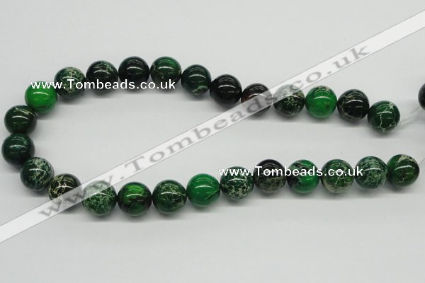 CDT71 15.5 inches 16mm round dyed aqua terra jasper beads
