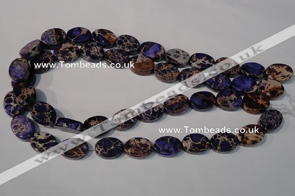 CDT710 15.5 inches 13*18mm oval dyed aqua terra jasper beads