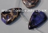 CDT724 Top-drilled 16*24mm flat teardrop dyed aqua terra jasper beads