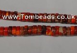 CDT733 15.5 inches 3*6mm heishi dyed aqua terra jasper beads