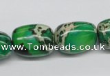 CDT74 15.5 inches 15*20mm nuggets dyed aqua terra jasper beads