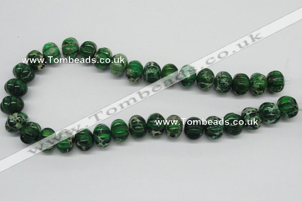 CDT75 15.5 inches 12*16mm pumpkin dyed aqua terra jasper beads