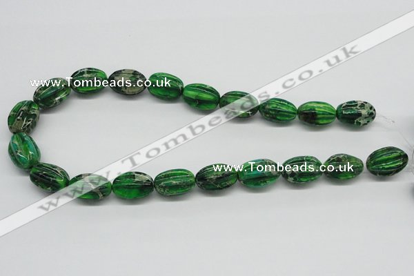 CDT77 15.5 inches 14*20mm star fruit shaped dyed aqua terra jasper beads