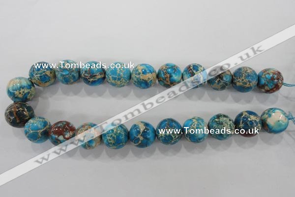 CDT808 15.5 inches 18mm round dyed aqua terra jasper beads wholesale