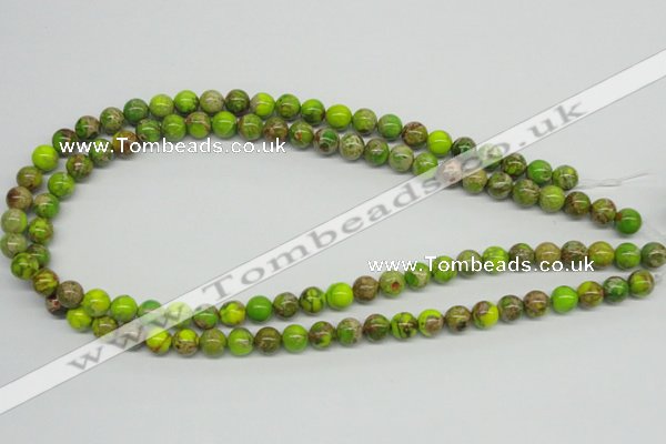 CDT83 15.5 inches 8mm round dyed aqua terra jasper beads