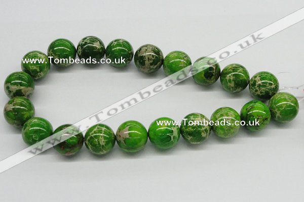 CDT85 15.5 inches 20mm round dyed aqua terra jasper beads
