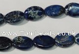 CDT913 15.5 inches 10*14mm oval dyed aqua terra jasper beads