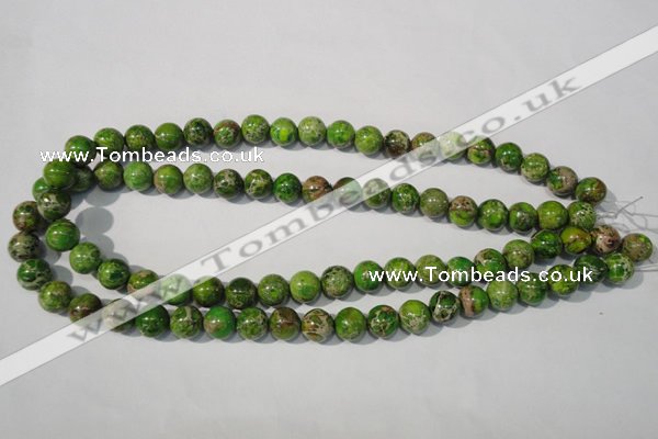 CDT921 15.5 inches 10mm round dyed aqua terra jasper beads