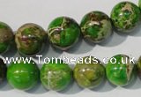 CDT922 15.5 inches 12mm round dyed aqua terra jasper beads