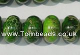 CDT928 15.5 inches 12*18mm rondelle dyed aqua terra jasper beads