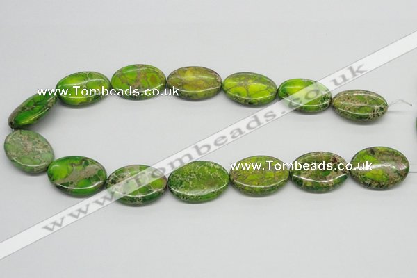 CDT94 15.5 inches 22*30mm oval dyed aqua terra jasper beads