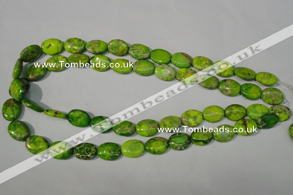 CDT940 15.5 inches 12*16mm oval dyed aqua terra jasper beads