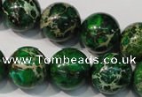 CDT958 15.5 inches 18mm round dyed aqua terra jasper beads