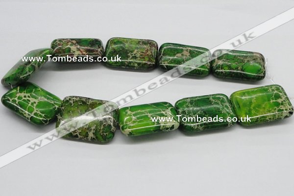CDT96 15.5 inches 30*40mm rectangle dyed aqua terra jasper beads