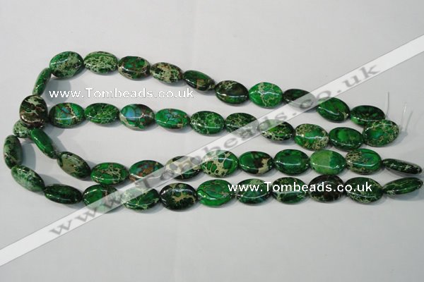 CDT972 15.5 inches 13*18mm oval dyed aqua terra jasper beads