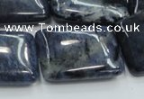 CDU04 15.5 inches 22*32mm rectangle natural blue dumortierite beads