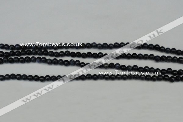 CDU100 15.5 inches 4mm round blue dumortierite beads wholesale