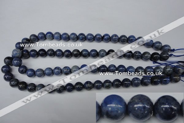 CDU103 15.5 inches 10mm round blue dumortierite beads wholesale