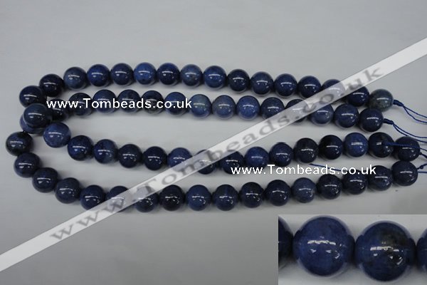 CDU104 15.5 inches 12mm round blue dumortierite beads wholesale