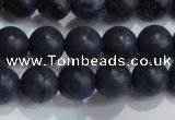 CDU203 15.5 inches 10mm round matte blue dumortierite beads