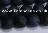 CDU205 15.5 inches 14mm round matte blue dumortierite beads