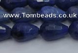 CDU214 15.5 inches 10*15mm faceted teardrop blue dumortierite beads