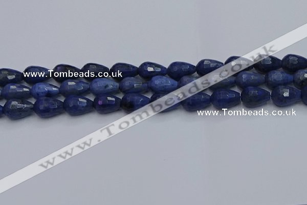 CDU214 15.5 inches 10*15mm faceted teardrop blue dumortierite beads