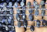 CDU221 Top drilled 8*12mm faceted briolette dumortierite beads