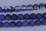 CDU300 15.5 inches 4mm round matte blue dumortierite beads