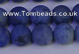 CDU304 15.5 inches 12mm round matte blue dumortierite beads