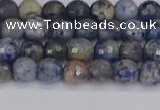 CDU308 15.5 inches 4mm faceted round blue dumortierite beads