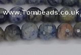 CDU310 15.5 inches 8mm faceted round blue dumortierite beads