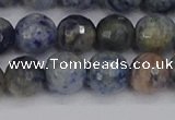 CDU311 15.5 inches 10mm faceted round blue dumortierite beads