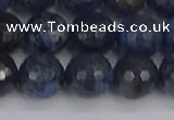 CDU319 15.5 inches 12mm faceted round blue dumortierite beads