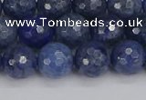 CDU324 15.5 inches 8mm faceted round blue dumortierite beads