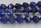 CDU336 15.5 inches 6mm faceted nuggets blue dumortierite beads