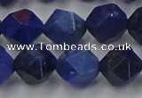 CDU339 15.5 inches 12mm faceted nuggets blue dumortierite beads