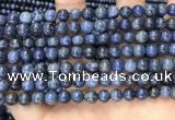 CDU351 15.5 inches 6mm round blue dumortierite beads wholesale