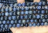 CDU352 15.5 inches 8mm round blue dumortierite beads wholesale