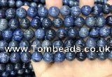 CDU353 15.5 inches 10mm round blue dumortierite beads wholesale