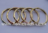 CEB01 5pcs 5.5mm width gold plated alloy with enamel bangles wholesale