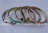 CEB03 5pcs 7mm width gold plated alloy with enamel bangles wholesale