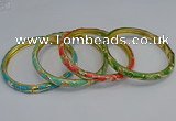 CEB102 6mm width gold plated alloy with enamel bangles wholesale