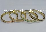 CEB112 7mm width gold plated alloy with enamel bangles wholesale