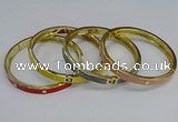 CEB113 7mm width gold plated alloy with enamel bangles wholesale