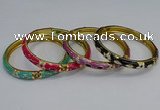 CEB116 7mm width gold plated alloy with enamel bangles wholesale