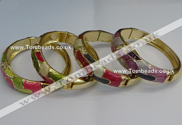 CEB120 16mm width gold plated alloy with enamel bangles wholesale