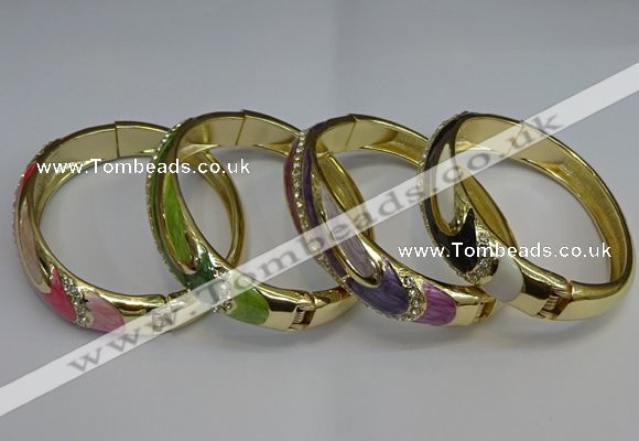 CEB124 16mm width gold plated alloy with enamel bangles wholesale