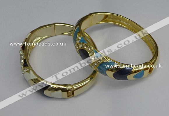 CEB127 16mm width gold plated alloy with enamel bangles wholesale